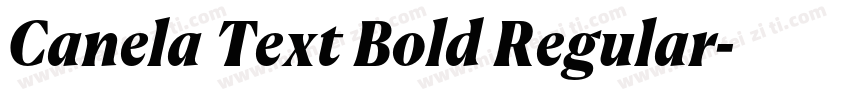 Canela Text Bold Regular字体转换